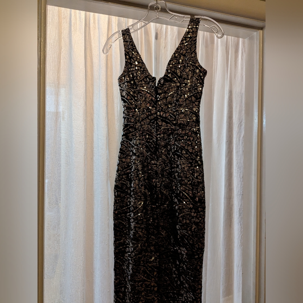 Like new Tatyana black and silver sequins dress XS. - Picture 4 of 5